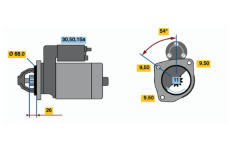 Startér BOSCH 0 001 108 025