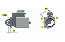 Startér BOSCH 0 001 108 141