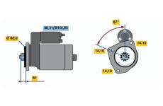 Startér BOSCH 0 001 330 017