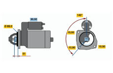 Startér BOSCH 0 001 364 206