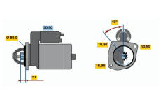 Startér BOSCH 0 986 011 250