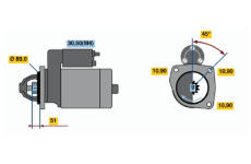 Startér BOSCH 0 001 368 002