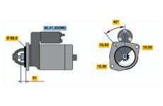 Startér BOSCH 0 001 368 045