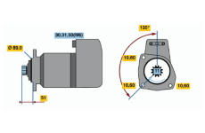 Startér BOSCH 0 001 510 008