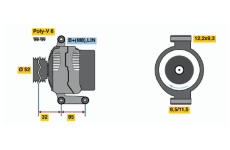 Alternátor BOSCH 0 121 715 032