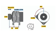 Alternátor BOSCH 0 121 715 042