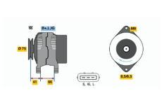Alternátor BOSCH 0 124 110 007
