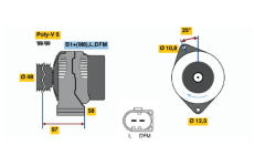 Alternátor BOSCH 0 124 225 011