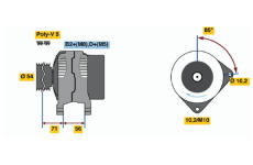 Alternátor BOSCH 0 124 425 020