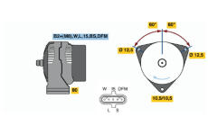 Alternátor BOSCH 0 124 555 032