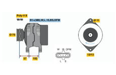 generátor BOSCH 0 124 655 021