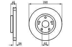 Brzdový kotouč BOSCH 0 204 173 008