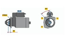 Startér BOSCH 0 986 010 960