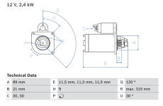 żtartér BOSCH 0 986 011 020