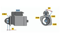 Startér BOSCH 0 986 011 380