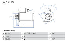 Startér BOSCH 0 986 012 340