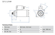 Startér BOSCH 0 986 012 660