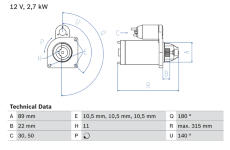żtartér BOSCH 0 986 012 680