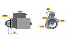 Startér BOSCH 0 986 013 170