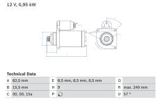 Startér BOSCH 0 986 013 380