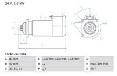 żtartér BOSCH 0 986 015 670
