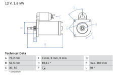 żtartér BOSCH 0 986 016 190