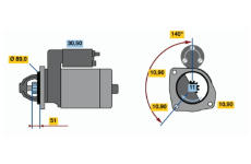 Startér BOSCH 0 986 017 090