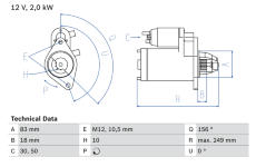 żtartér BOSCH 0 986 017 420