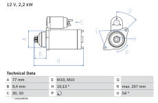 żtartér BOSCH 0 986 017 611