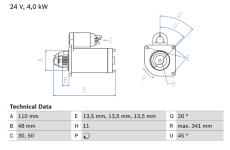 Startér BOSCH 0 986 017 980