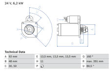 Startér BOSCH 0 986 018 370