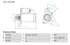 żtartér BOSCH 0 986 018 840