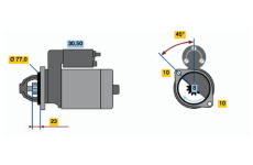 Startér BOSCH 0 986 019 091