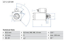 Startér BOSCH 0 986 019 311