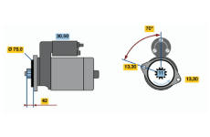 Startér BOSCH 0 986 020 031