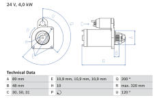 Startér BOSCH 0 986 020 170