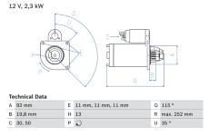 żtartér BOSCH 0 986 020 181