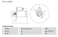 Startér BOSCH 0 986 021 260