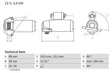 Startér BOSCH 0 986 021 810