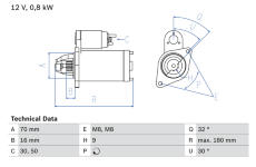żtartér BOSCH 0 986 022 151
