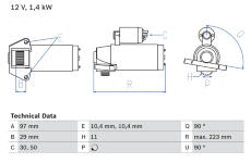 żtartér BOSCH 0 986 022 850