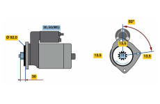 Startér BOSCH 0 986 023 590