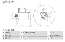 żtartér BOSCH 0 986 023 660