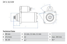 Startér BOSCH 0 986 024 660