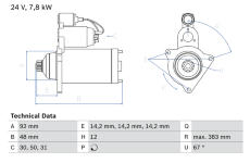 Startér BOSCH 0 986 024 990