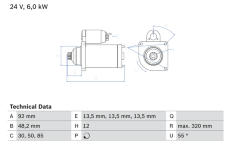 Startér BOSCH 0 986 025 900