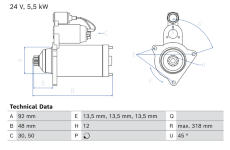 Startér BOSCH 0 986 026 040