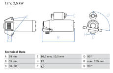 Startér BOSCH 0 986 027 010