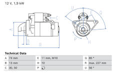 żtartér BOSCH 0 986 027 050