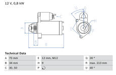 Startér BOSCH 0 986 027 060